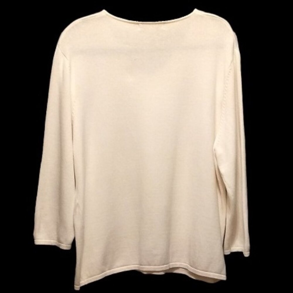 Off White Sweater, 1X - Picture 9 of 14